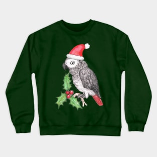 Christmas African grey parrot Crewneck Sweatshirt